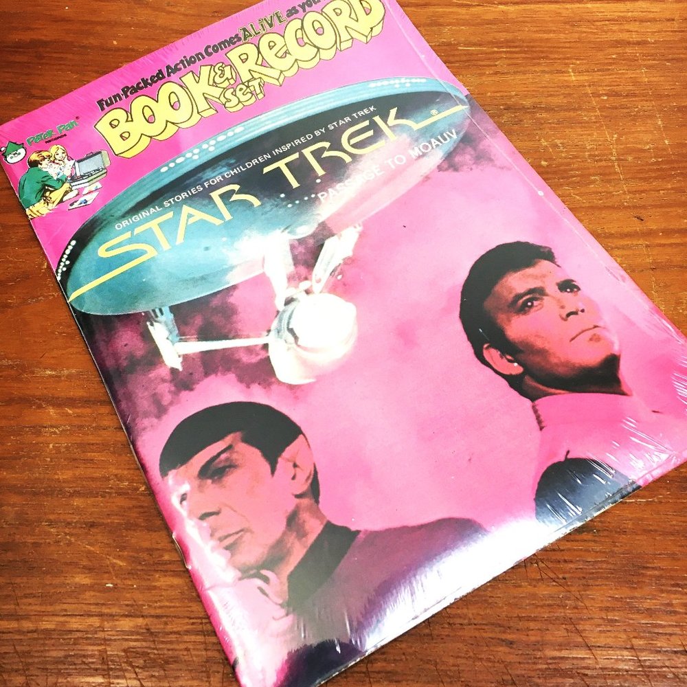 VTG Star Trek Passage to Moauv 1979 Peter Pan Book & Record Set NWT